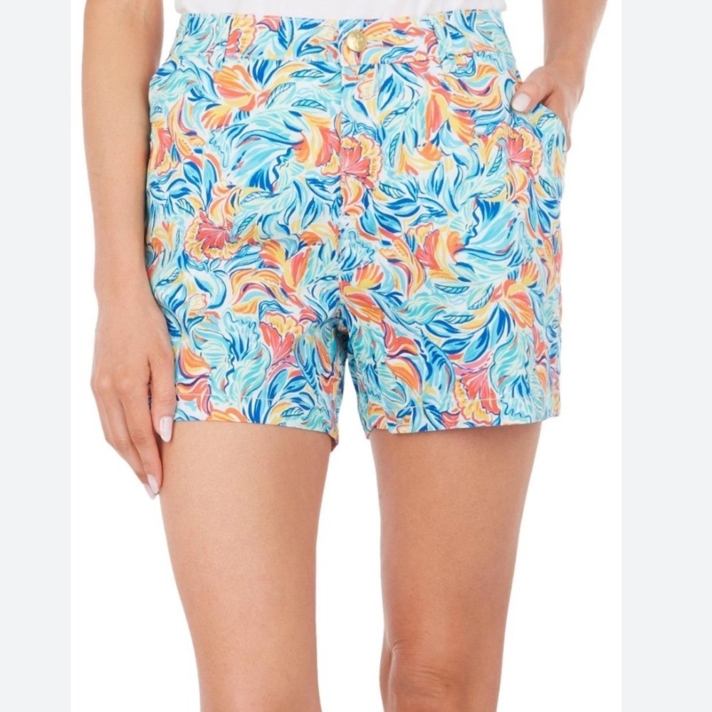 Stella Parker Collection‎ Womens Size 8 Floral Print Cotton Blend Shorts